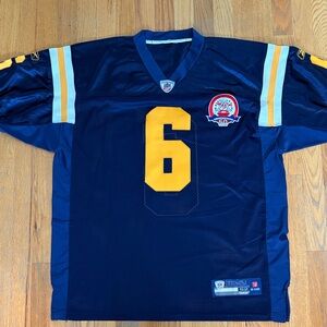Reebok sanchez anniversary season 50 ny jets blue jersey